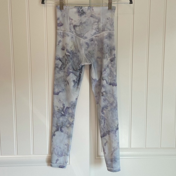 Athleta Pants - Athleta elation snow dye tie dye 7/8 tight XXS